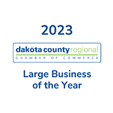 2023 Dakota County Regional Chamber of Commerce Large Business of the Year badge
